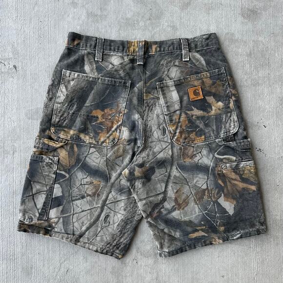 Vintage Y2K Carhartt realtree camo work wear carpenter shorts - Picture 1 of 5